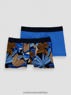 Scotch & Soda Türkiye | Scotch & Soda 2 paket organik pamuk boksör brifingleri çocuk F4B4N802 Çiçek kamuflajı