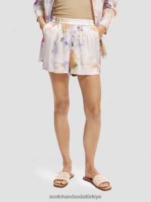 Scotch & Soda Türkiye | Scotch & Soda Basılı geniş bacak şortları kadınlar F4B4N244 hareketli baskı