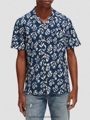 Scotch & Soda Türkiye | Scotch & Soda Basılı kısa kollu kamp gömlek erkekler F4B4N284 Combo D