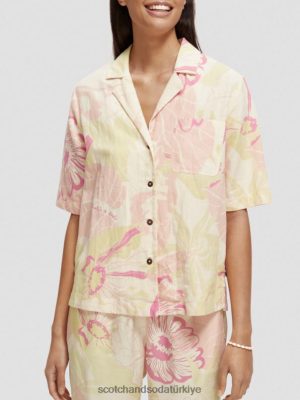 Scotch & Soda Türkiye | Scotch & Soda Basılı kamp gömleği kadınlar F4B4N42 Vondelfield Blossom