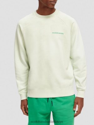 Scotch & Soda Türkiye | Scotch & Soda Bitki boyalı organik pamuklu sweatshirt kadınlar F4B4N222 nane