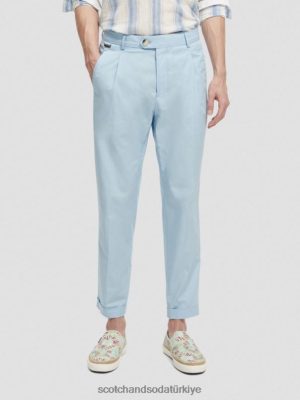 Scotch & Soda Türkiye | Scotch & Soda Blake Poplin Chino erkekler F4B4N501 deniz mavisi