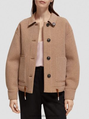 Scotch & Soda Türkiye | Scotch & Soda Boucle Dokuma Ceket kadınlar F4B4N137 lavanta