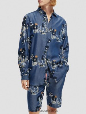 Scotch & Soda Türkiye | Scotch & Soda Düzenli uygun baskılı gömlek erkekler F4B4N308 Combo A