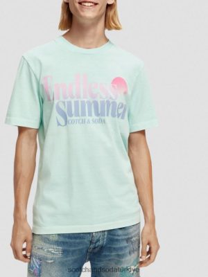 Scotch & Soda Türkiye | Scotch & Soda Düzenli uygun giysi boyalı sanat eseri tişört erkekler F4B4N358 koy