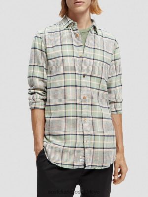 Scotch & Soda Türkiye | Scotch & Soda Düzenli uyum kontrol pazen gömlek erkekler F4B4N300 Combo B