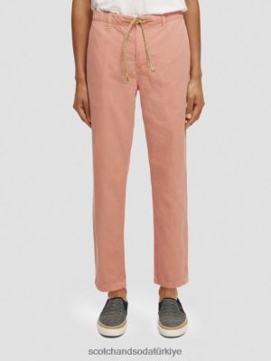 Scotch & Soda Türkiye | Scotch & Soda Drift Düzenli Konik Giyin Boyalı Jogger erkekler F4B4N488 flamingo