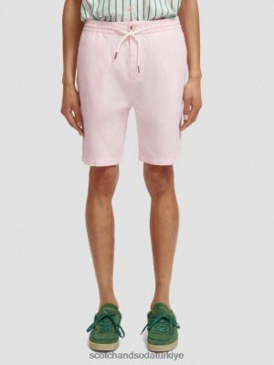 Scotch & Soda Türkiye | Scotch & Soda Favori Keten Karışık Bermuda Şort erkekler F4B4N598 gül