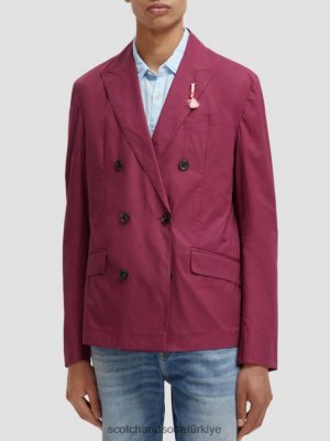 Scotch & Soda Türkiye | Scotch & Soda Hafif çift göğüslü blazer erkekler F4B4N661 Dahlia