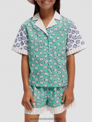Scotch & Soda Türkiye | Scotch & Soda Karışık Baskı Kampı Gömlek çocuk F4B4N747 haşhaş saha patchwork