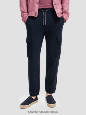 Scotch & Soda Türkiye | Scotch & Soda Kargo cepleri ile organik pamuk jogger erkekler F4B4N493 gece