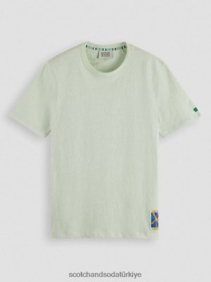 Scotch & Soda Türkiye | Scotch & Soda Melange Yama Tişört erkekler F4B4N369 nane melanjı