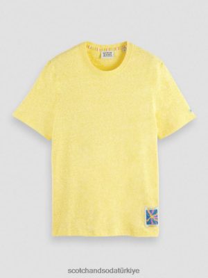 Scotch & Soda Türkiye | Scotch & Soda Melange Yama Tişört erkekler F4B4N370 güneş ışığı melanjı