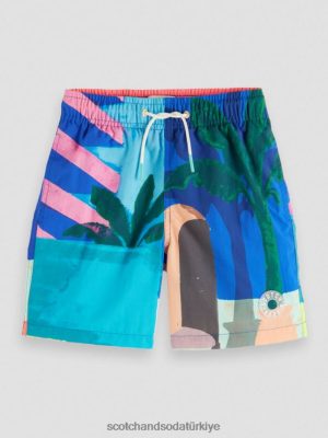 Scotch & Soda Türkiye | Scotch & Soda Midi uzunluklu sanat eseri yüzme şort çocuk F4B4N814 havuz baskısı
