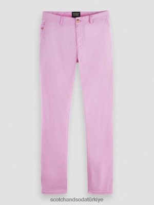 Scotch & Soda Türkiye | Scotch & Soda Mott giysi boyalı süper-sim fit chino erkekler F4B4N494 taş pembe