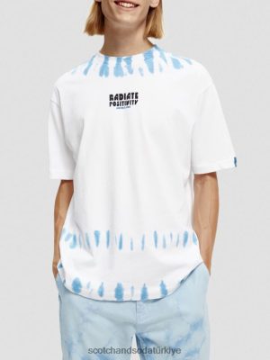 Scotch & Soda Türkiye | Scotch & Soda Organik Tie-boya sanat eseri tişört erkekler F4B4N404 Combo B