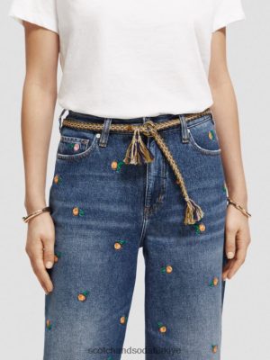 Scotch & Soda Türkiye | Scotch & Soda Organik pamuk örgülü kemer kadınlar F4B4N280 Hindistan cevizi kabuğu multi