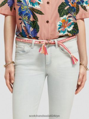 Scotch & Soda Türkiye | Scotch & Soda Organik pamuk örgülü kemer kadınlar F4B4N281 pembe yumruk multi