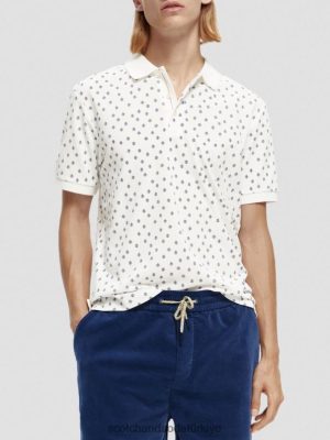 Scotch & Soda Türkiye | Scotch & Soda Organik pamuklu baskılı pike polo erkekler F4B4N397 Combo E