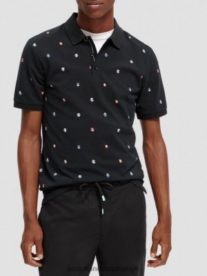 Scotch & Soda Türkiye | Scotch & Soda Organik pamuklu baskılı pike polo erkekler F4B4N399 Combo B