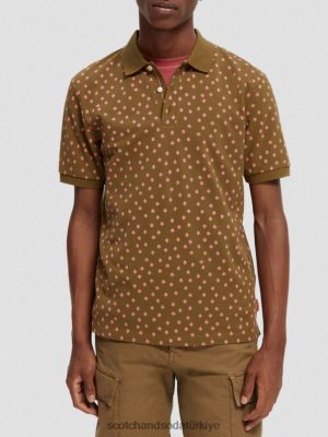 Scotch & Soda Türkiye | Scotch & Soda Organik pamuklu baskılı pike polo erkekler F4B4N400 Combo D