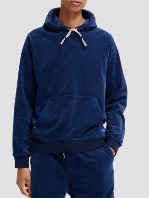 Scotch & Soda Türkiye | Scotch & Soda Organik pamuklu kadroya kapüşonlu erkekler F4B4N511 deniz