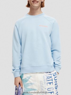 Scotch & Soda Türkiye | Scotch & Soda Organik pamuklu mürettebat sweatshirt kadınlar F4B4N197 gökyüzü