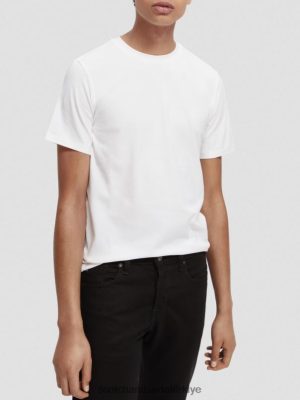 Scotch & Soda Türkiye | Scotch & Soda Organik pamuklu mürettebat tişört erkekler F4B4N442 beyaz