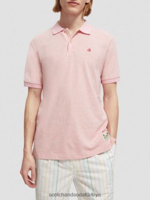 Scotch & Soda Türkiye | Scotch & Soda Organik pamuklu polo erkekler F4B4N471 flamingo melange