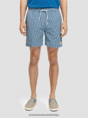 Scotch & Soda Türkiye | Scotch & Soda Orta uzunlukta baskılı yüzme kısa erkekler F4B4N666 Riviera soyut aop