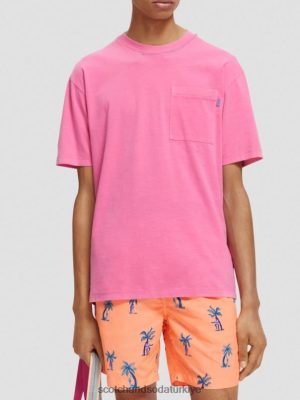 Scotch & Soda Türkiye | Scotch & Soda Rahat Fit Artwork T-Shirt erkekler F4B4N423 cerise
