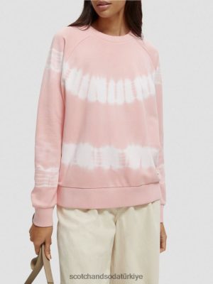 Scotch & Soda Türkiye | Scotch & Soda Rahat Fit Boya Sweatshirt kadınlar F4B4N228 gül