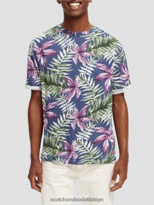 Scotch & Soda Türkiye | Scotch & Soda Rahat Uygun Basılı Tişört erkekler F4B4N374 Combo A