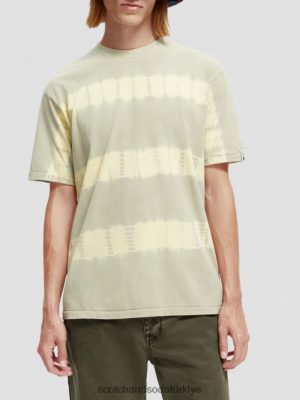 Scotch & Soda Türkiye | Scotch & Soda Rahat Uygun Organik Boya T-Shirt erkekler F4B4N389 kumtaşı