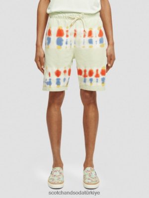 Scotch & Soda Türkiye | Scotch & Soda Rahat uyum boyası ter şort erkekler F4B4N613 nane kravat boyası