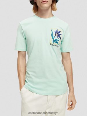 Scotch & Soda Türkiye | Scotch & Soda Rahat uyum organik pamuklu sanat eserleri tişört erkekler F4B4N416 koy