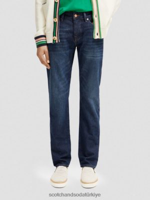 Scotch & Soda Türkiye | Scotch & Soda Ralston Düzenli İnce Fit kot pantolon erkekler F4B4N579 Yağmur Damlası Karanlık