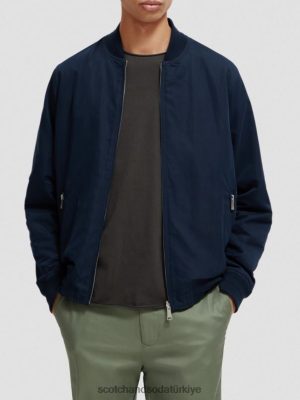 Scotch & Soda Türkiye | Scotch & Soda Tersinir Bombacı Ceket erkekler F4B4N573 Donanma/Ordu Çiçeği AOP