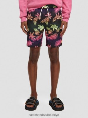 Scotch & Soda Türkiye | Scotch & Soda Uzun boylu baskılı yüzme kısa erkekler F4B4N677 gradyan yaprağı aop