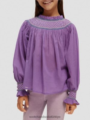 Scotch & Soda Türkiye | Scotch & Soda Uzun kollu lekeli gömlek çocuk F4B4N741 üzüm