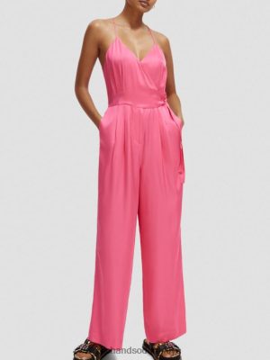 Scotch & Soda Türkiye | Scotch & Soda V-Neck Racerback tulum kadınlar F4B4N30 pembe yumruk