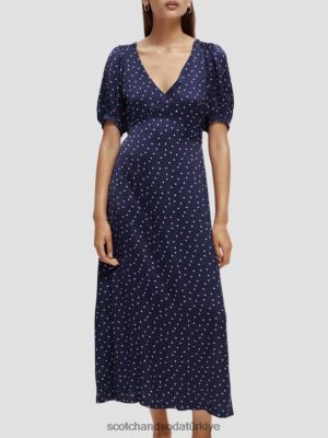 Scotch & Soda Türkiye | Scotch & Soda V yaka açık geri maxi elbise kadınlar F4B4N3 mini lale