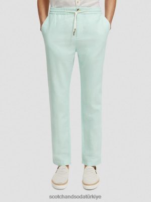 Scotch & Soda Türkiye | Scotch & Soda Warren düz bacak keten karıştırılmış jogger erkekler F4B4N479 koy