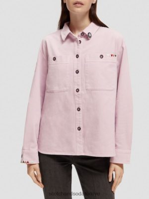 Scotch & Soda Türkiye | Scotch & Soda askeri gömlek kadınlar F4B4N49 lavanta