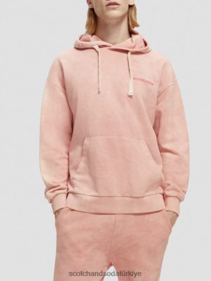 Scotch & Soda Türkiye | Scotch & Soda bitki boyalı kapüşonlu kadınlar F4B4N225 flamingo
