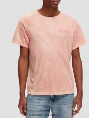 Scotch & Soda Türkiye | Scotch & Soda bitki boyalı tişört kadınlar F4B4N120 flamingo