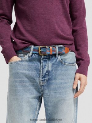 Scotch & Soda Türkiye | Scotch & Soda deri çizilmiş bant kemeri erkekler F4B4N714 Combo A
