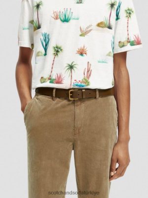 Scotch & Soda Türkiye | Scotch & Soda deri kemer erkekler F4B4N721 haki