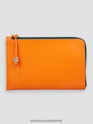 Scotch & Soda Türkiye | Scotch & Soda deri seyahat cüzdanı kadınlar F4B4N273 Sunset Portakal