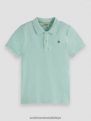 Scotch & Soda Türkiye | Scotch & Soda giysilerle boyanmış pike polo çocuk F4B4N782 nane